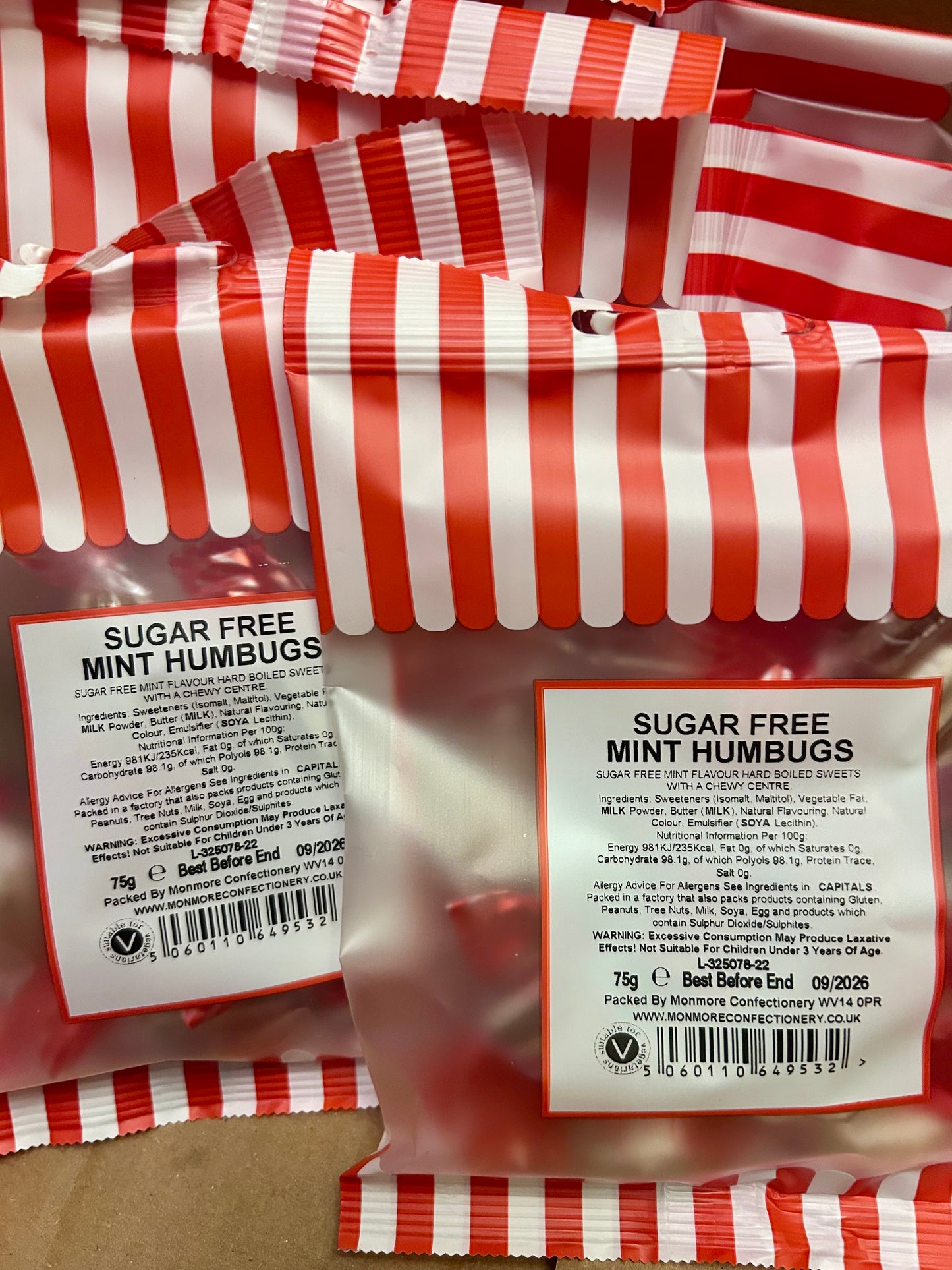 Sugar free mint humbugs