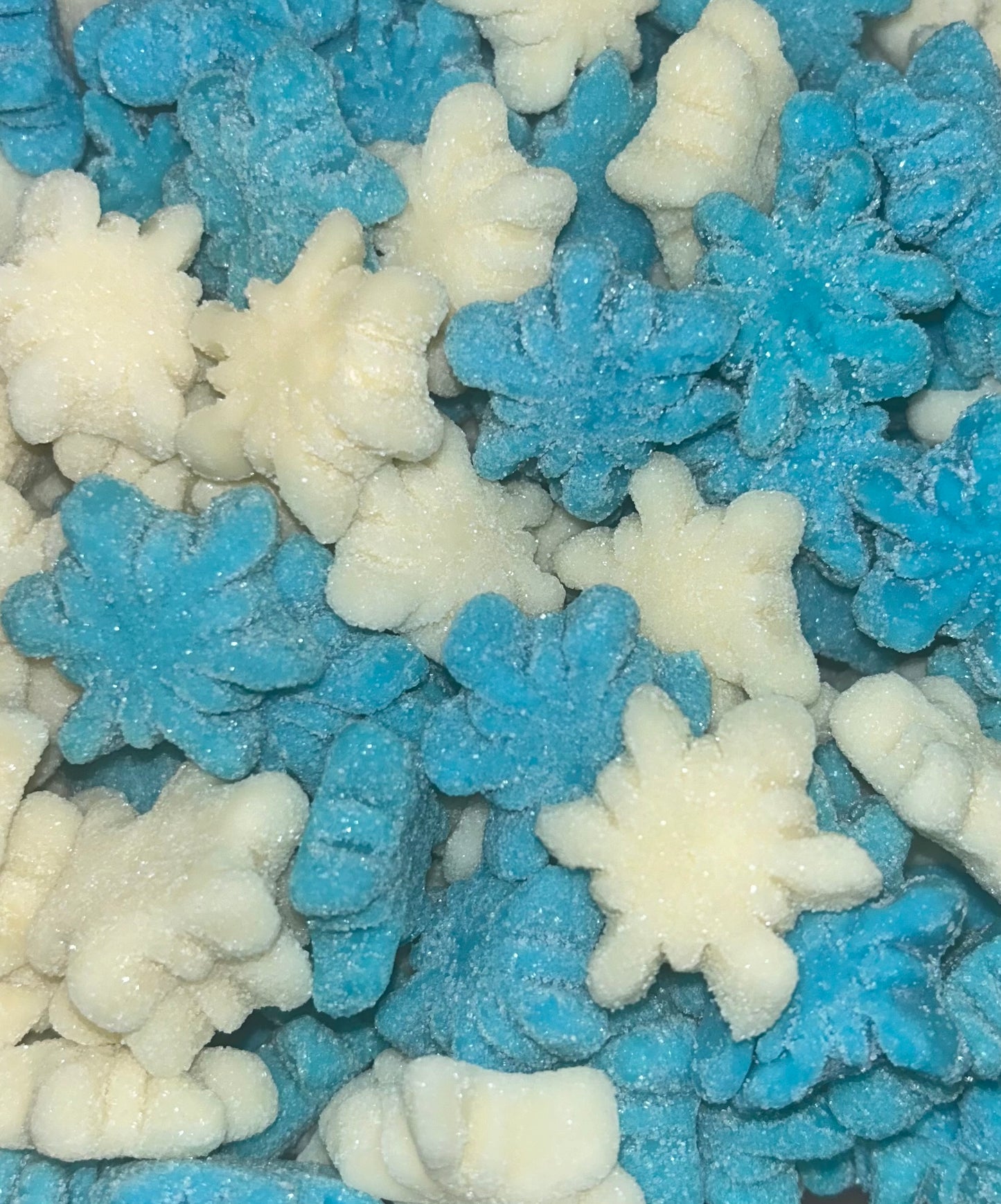 Christmas sugared snowflakes