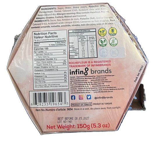 Turkish delight pomegranate and pistachio Vegan & Gluten free