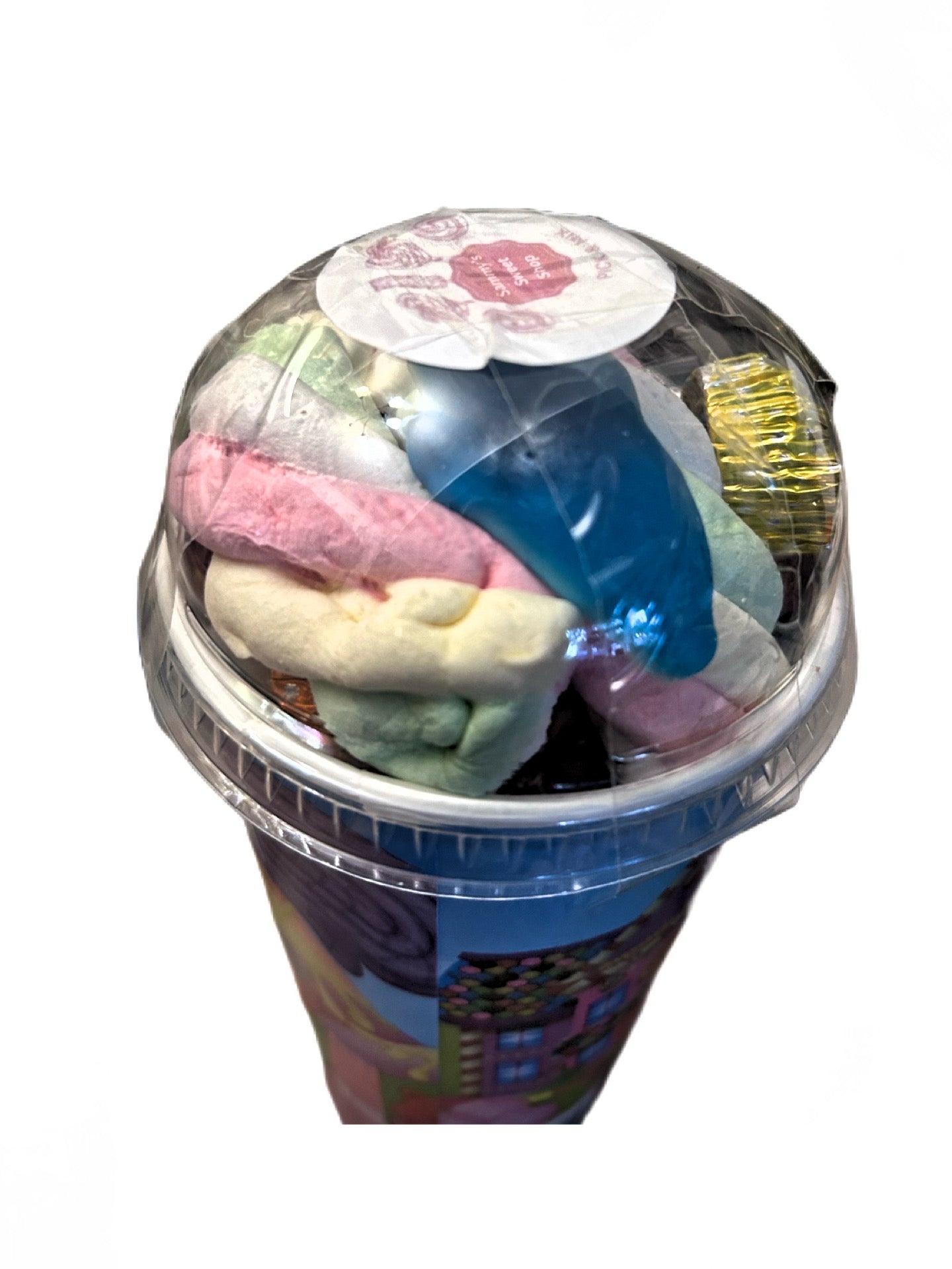 Pick n mix beaker with dome lid.
