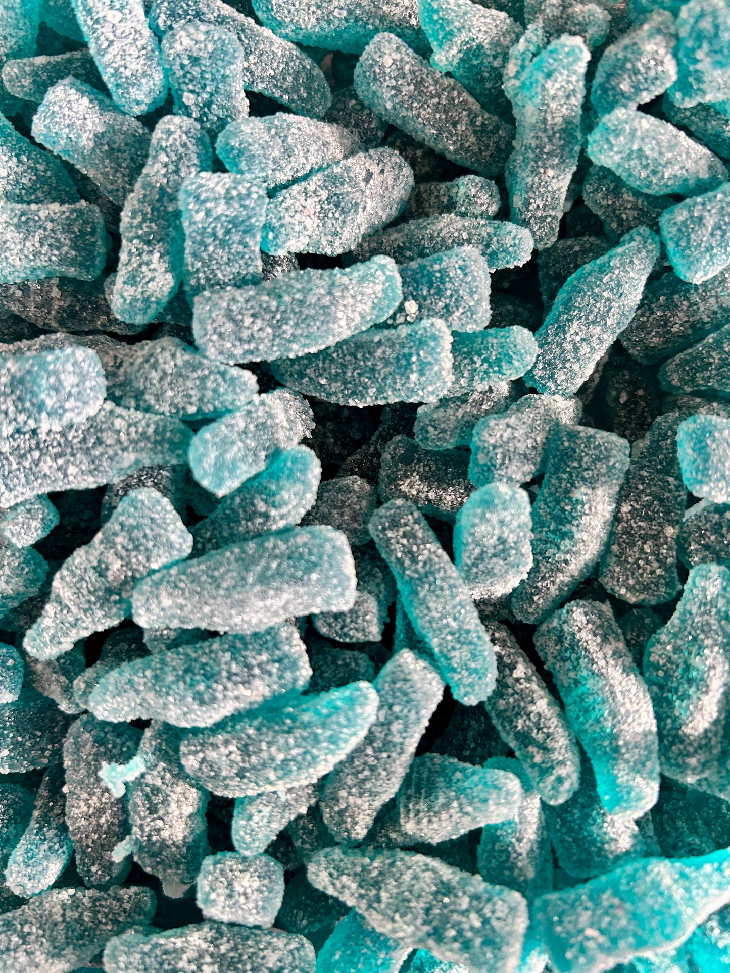 Fizzy blue raspberry bottles