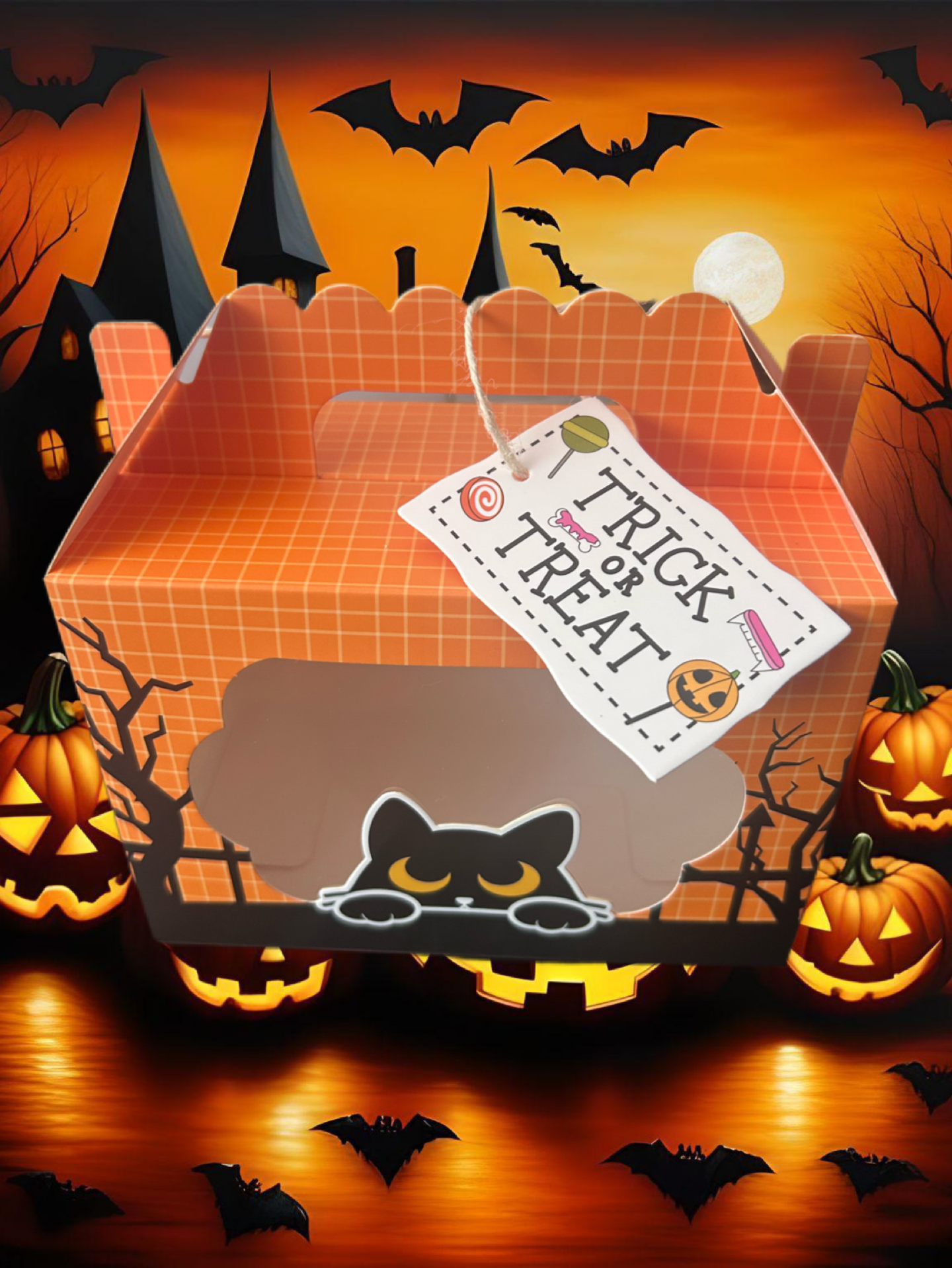 Halloween Treat Boxes filled with sweets & treats.