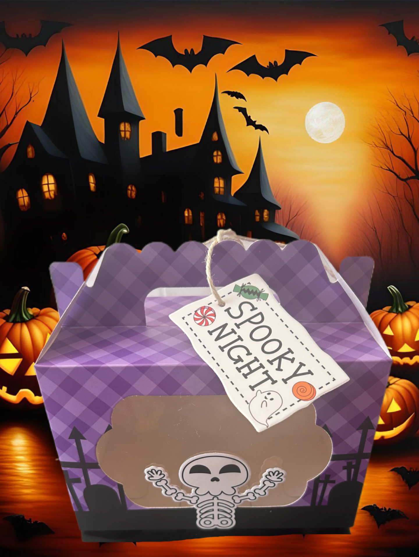 Halloween Treat Boxes filled with sweets & treats.