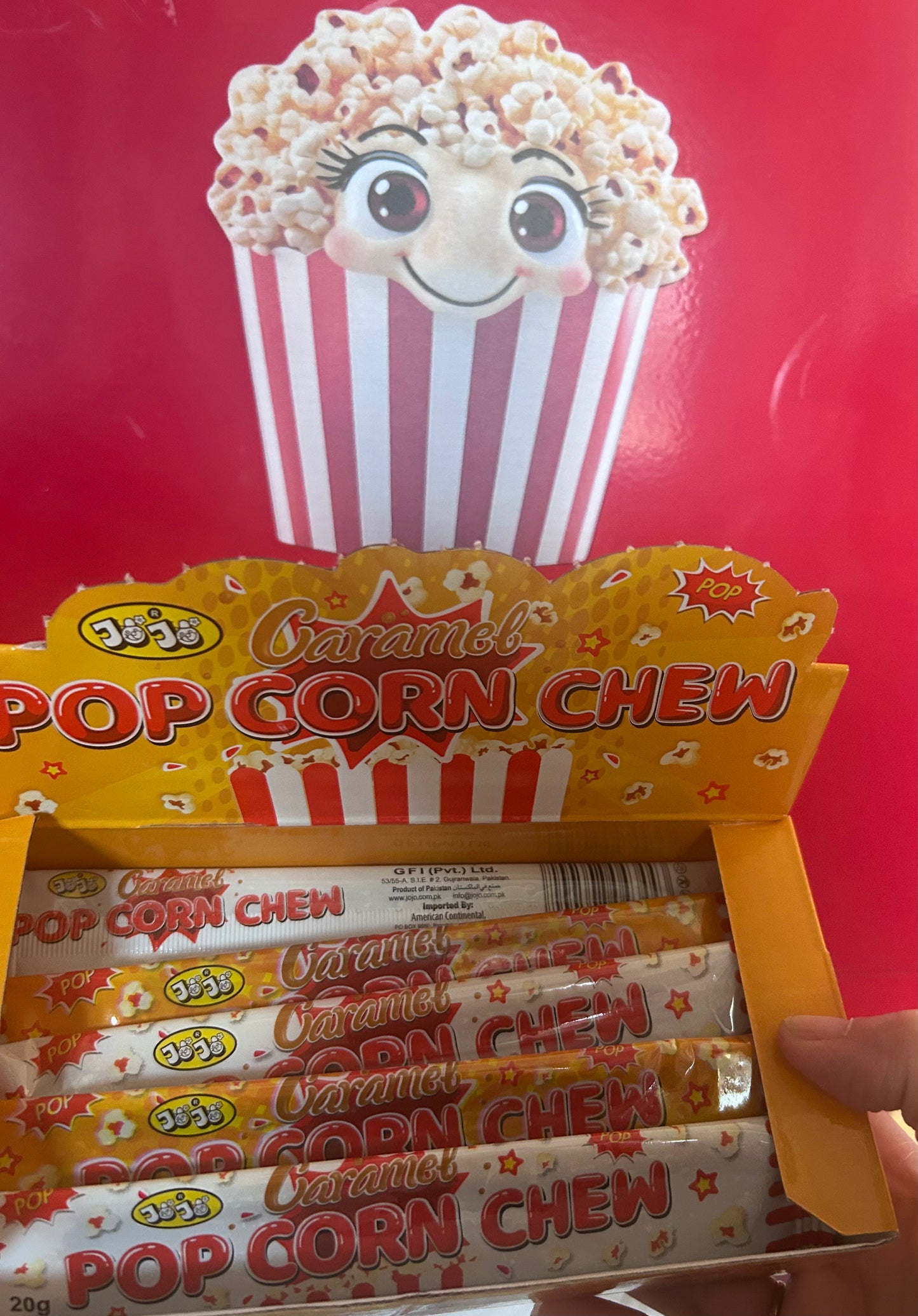 American Continental Caramel Popcorn Chew Bar