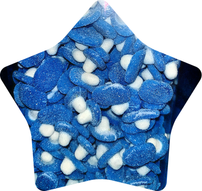 Fizzy Blue Raspberry Mushrooms