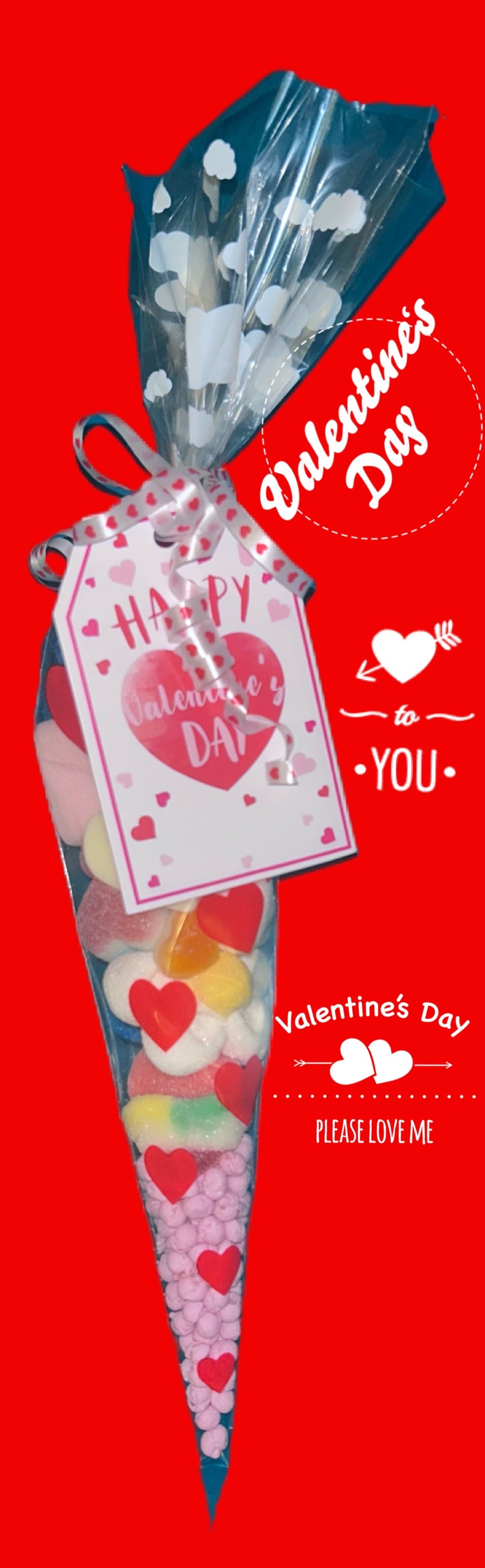Valentines sweet cone
