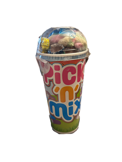 Pick n mix beaker with dome lid.