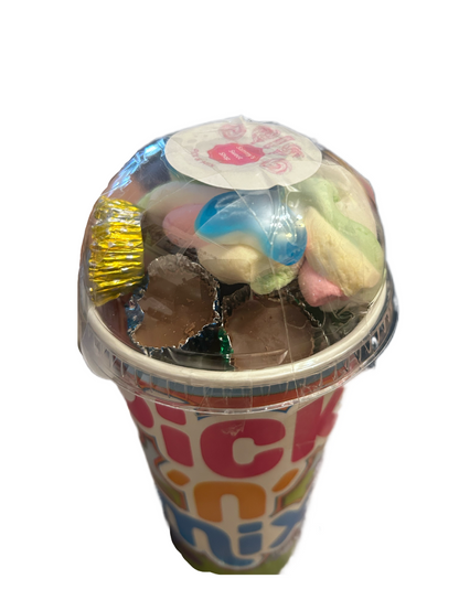 Pick n mix beaker with dome lid.