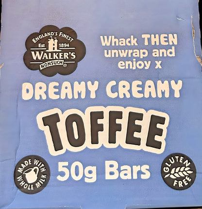 Creamy Toffee bars 50g Gluten Free.