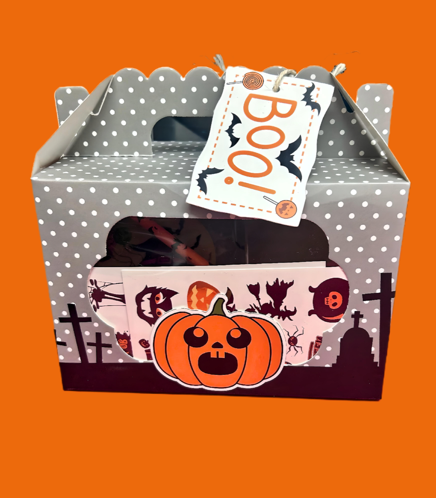 Halloween Treat Boxes filled with sweets & treats.