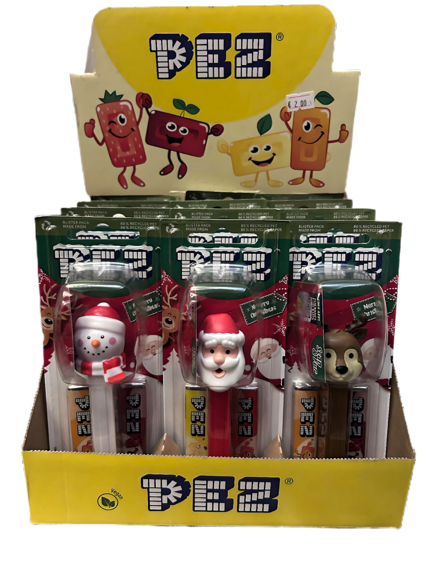 Pez Winter Stars with 2 refill packs.