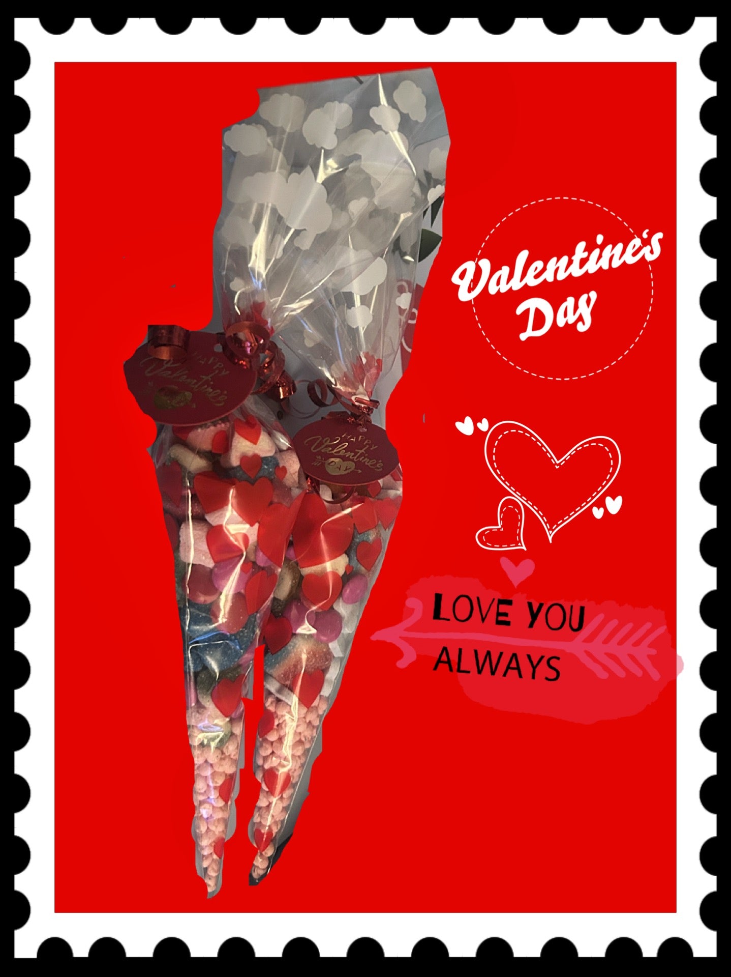 Valentines sweet cone