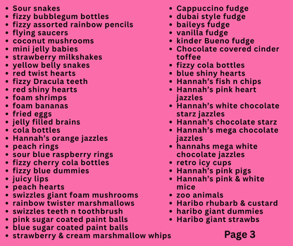 Custom or pre mixed pick n mix sweet box 1kg