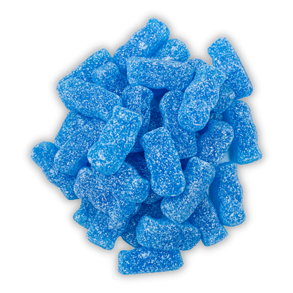 Fizzy blue jelly babies (vegan)